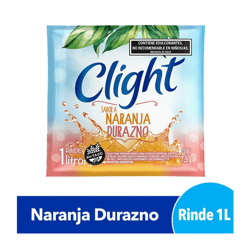 Jugo En Polvo CLIGHT NaranjaDurazno 75g
