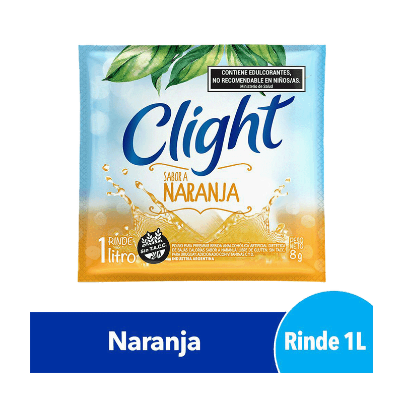 Jugo En Polvo CLIGHT Naranja 8g