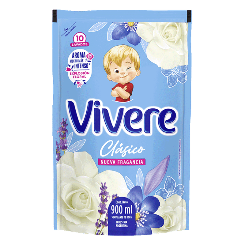 Suavizante VIVERE Clasico Explosion Floral Doy Pack 900ml