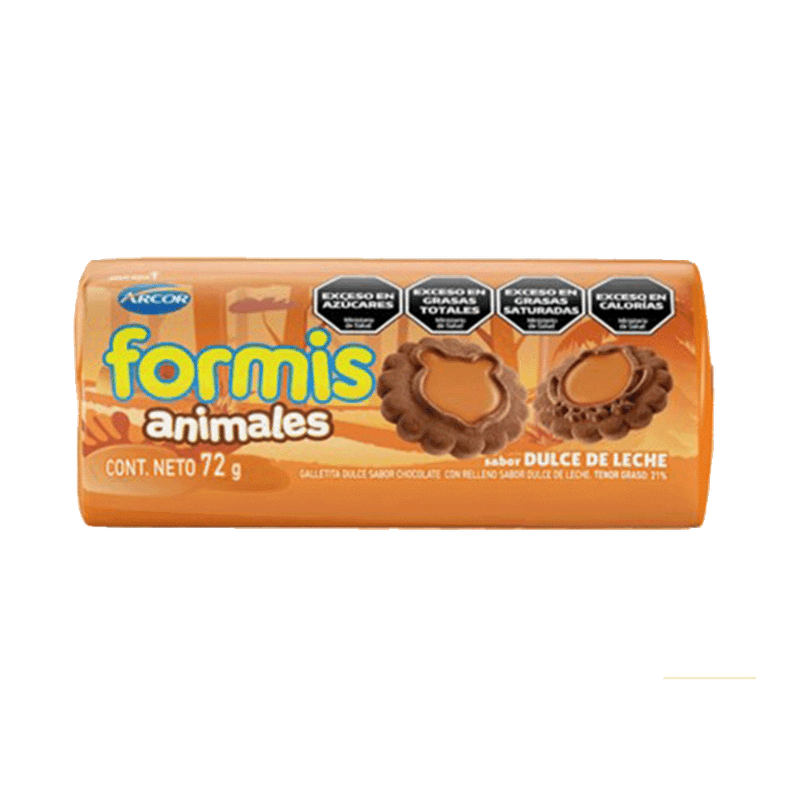 Galletitas FORMIS Nuevas Chocolate/Dulce De Leche 72g