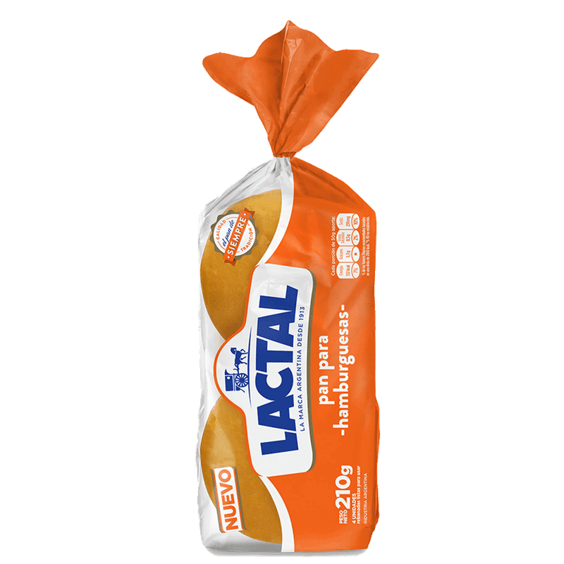 Pan LACTAL Hamburguesa 4u