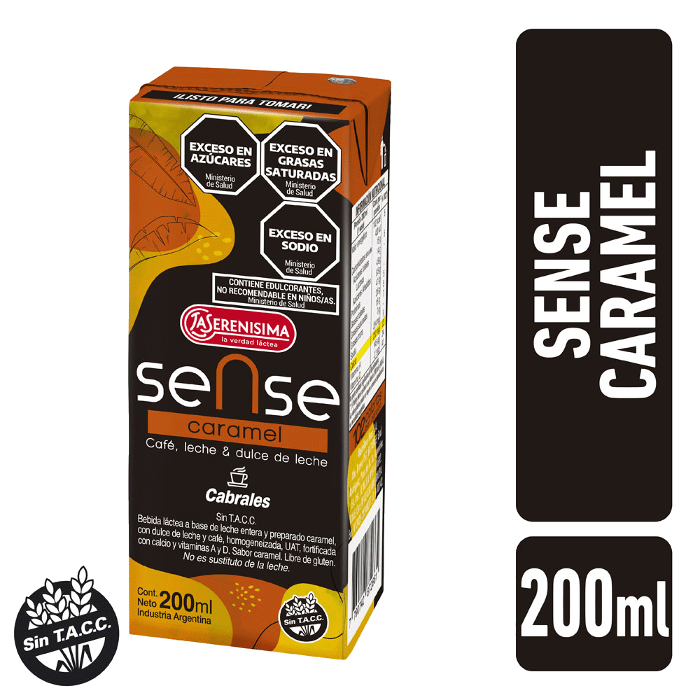 Bebida Lactea La Serenisima Sense x 200 ml. Caraml