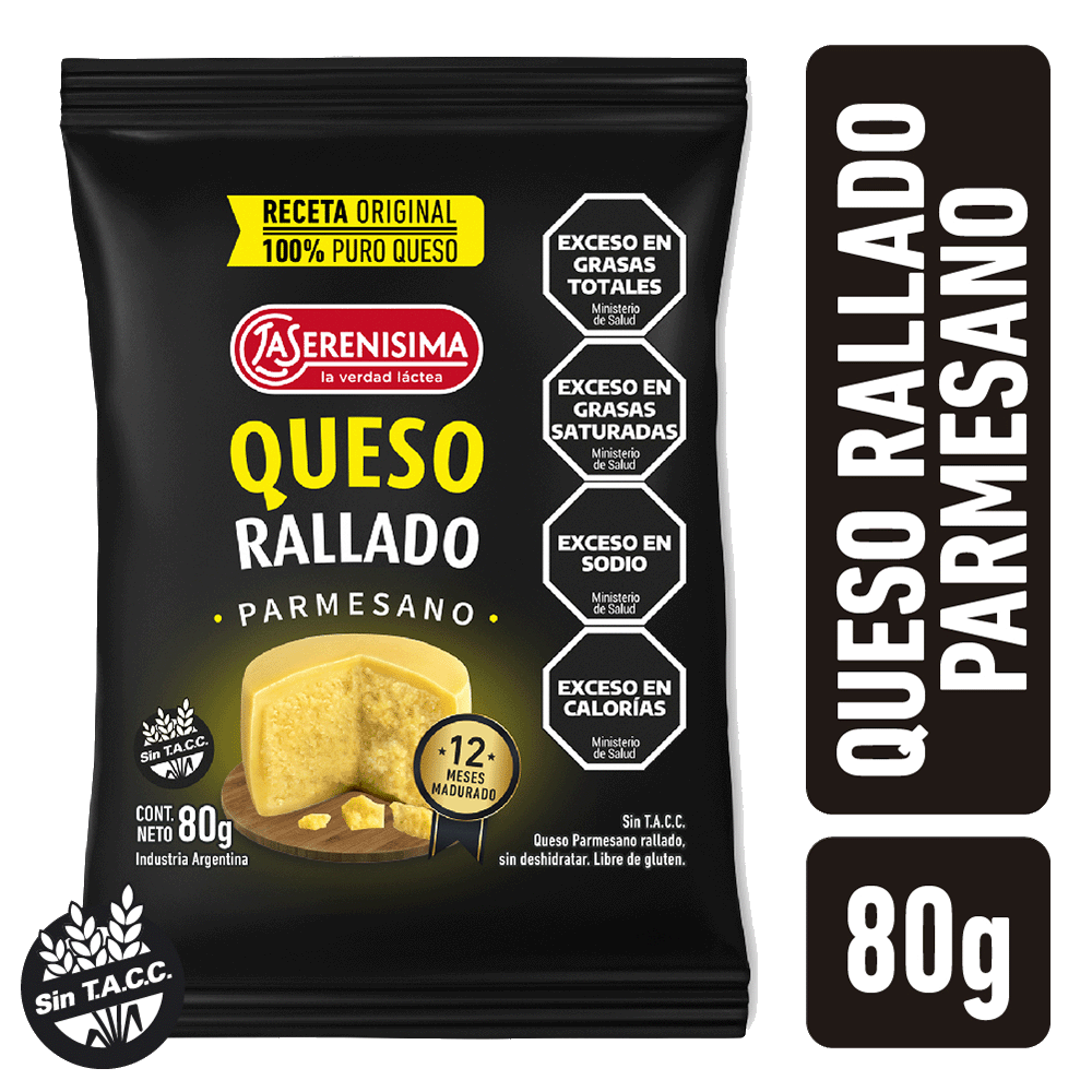 Queso Rallado La Serenísima Parmesano x 80 gr