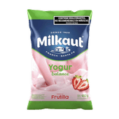 Yogur MILKAUT Descremado Frutilla Sachet 900g