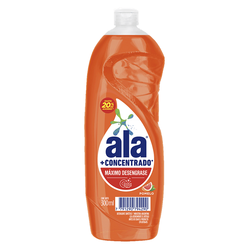 Detergente ALA Concentrado Pomelo Botella 300ml