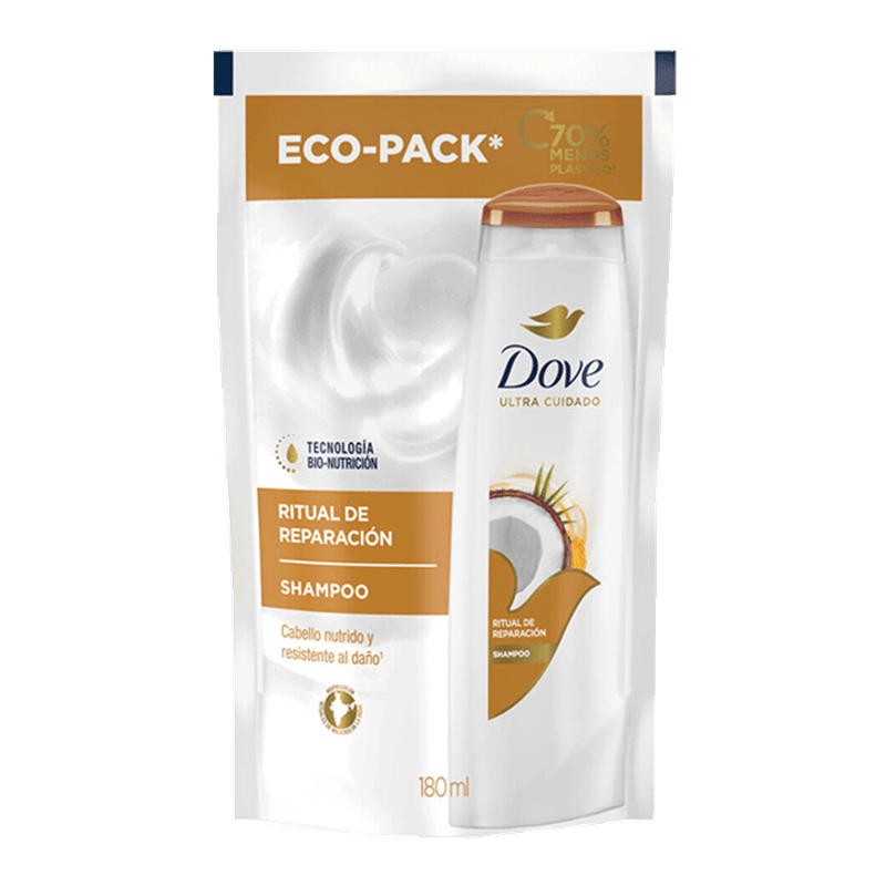 Shampoo DOVE Reparacion Coco Doy Pack 180ml