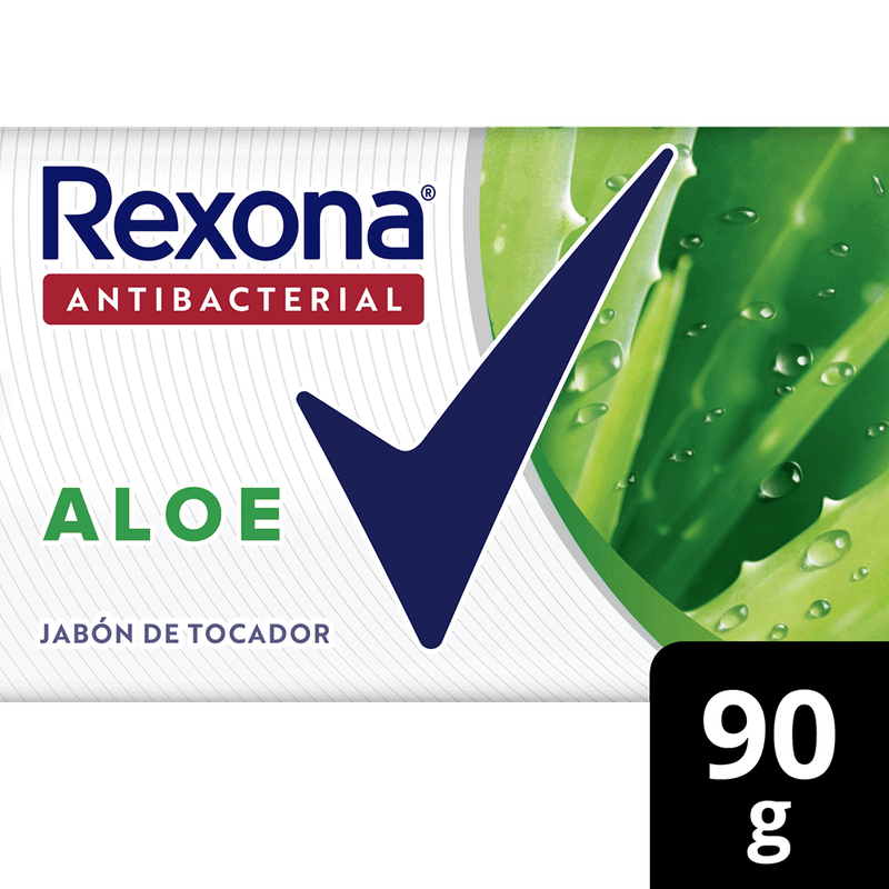 Jabon Tocador REXONA Antibacterial 99 Aloe 90g