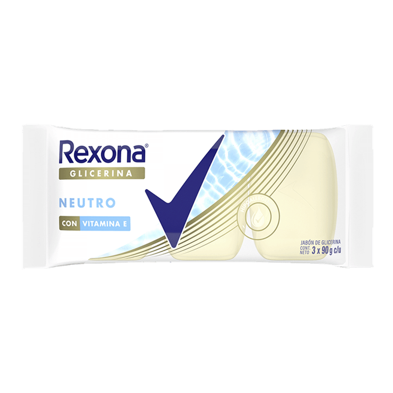 Jabon De Tocador REXONA Glicerina Vit C Neutro Pack3 90g