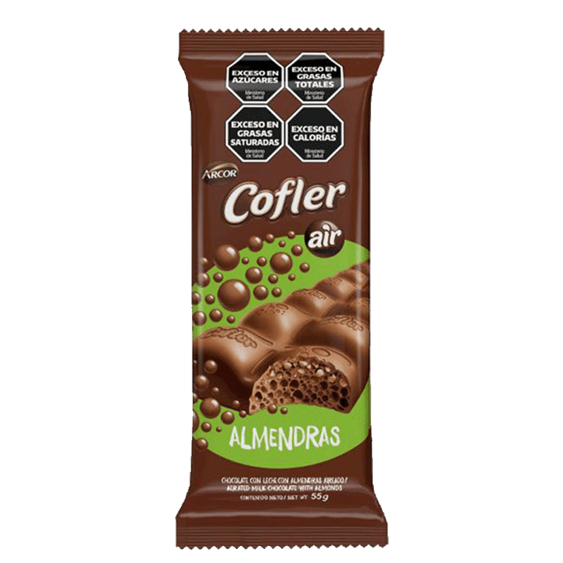 Chocolate COFLER Air Con Almendras 55g