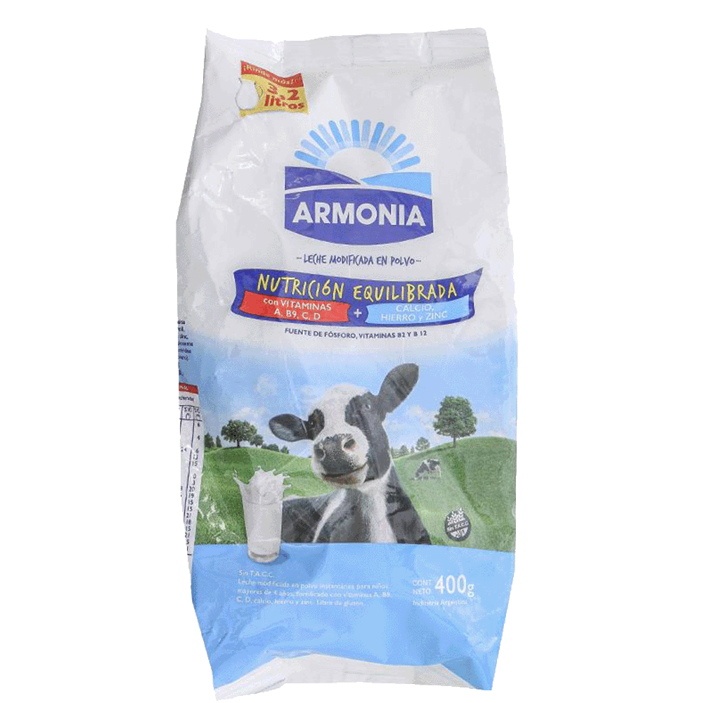 Leche Modificada en Polvo Armonia 400 gr