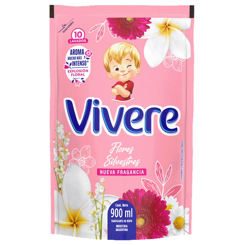 Suavizante VIVERE Flores Silvestres Doy Pack 900ml