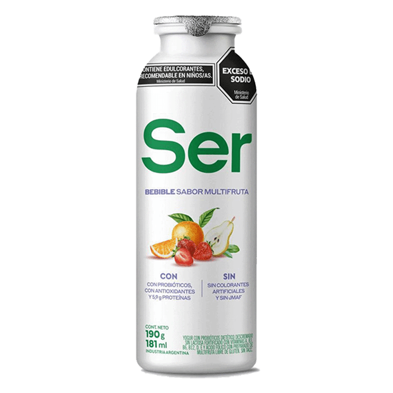 Yogur SER Multifruta Bebible Botellita 190g
