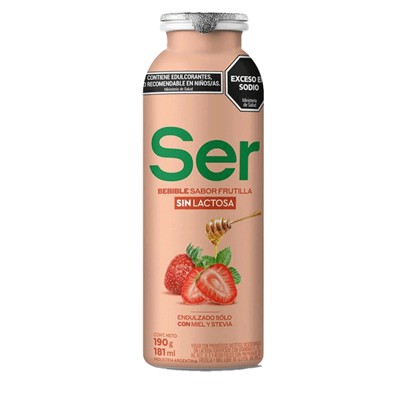 Yogur SER Frutilla Bebible Botellita 190g