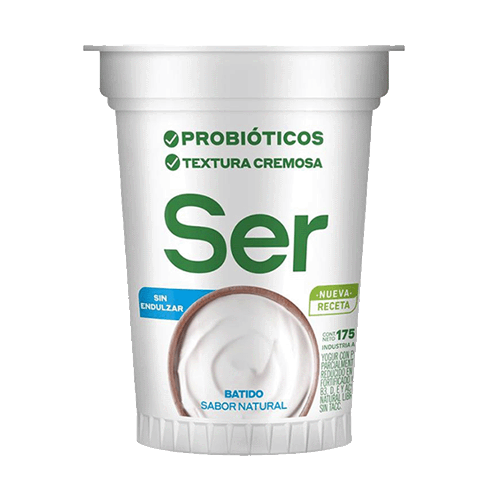 Yogur Batido Sabor Natural sin Endulzar Ser 175 Grs