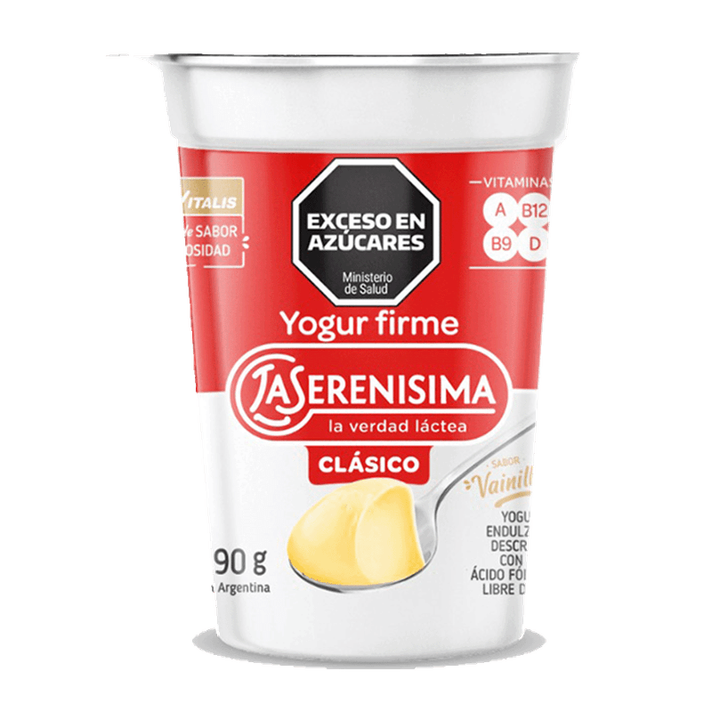 Yogur LA SERENISIMA Firme Entero Vainilla 190g
