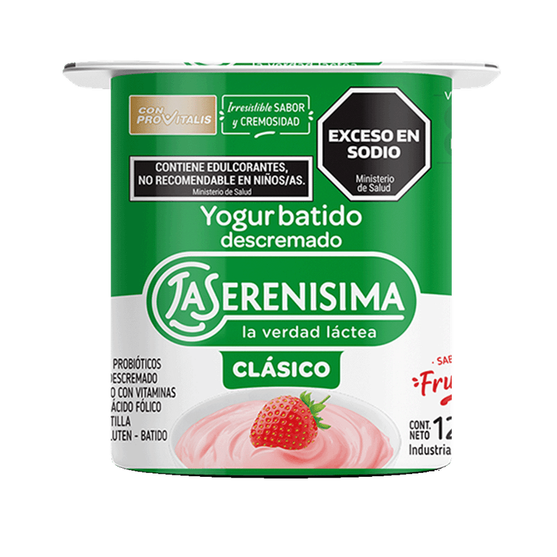Yogur LA SERENISIMA Batido Descremado Frutilla 120g