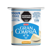 Yogur GRAN COMPRA Firme Vainilla 120g