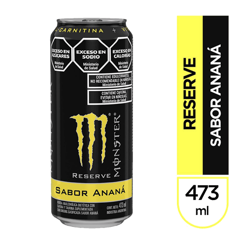 Bebida Energizante MONSTER Reserve Ananá 473cc