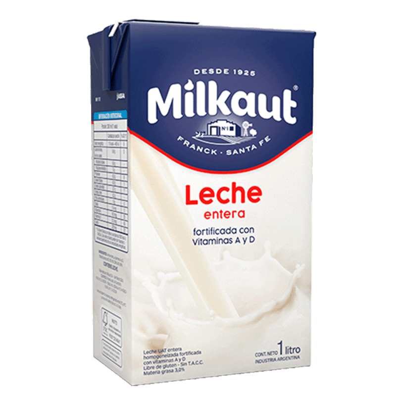 Leche MILKAUT Uat Vitamina A Y D Entera 1l