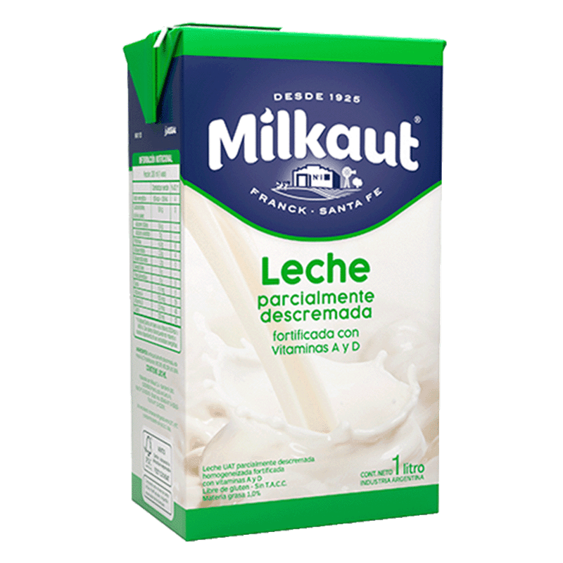 Leche MILKAUT Uat Vitamina A Y D Descremada 1l