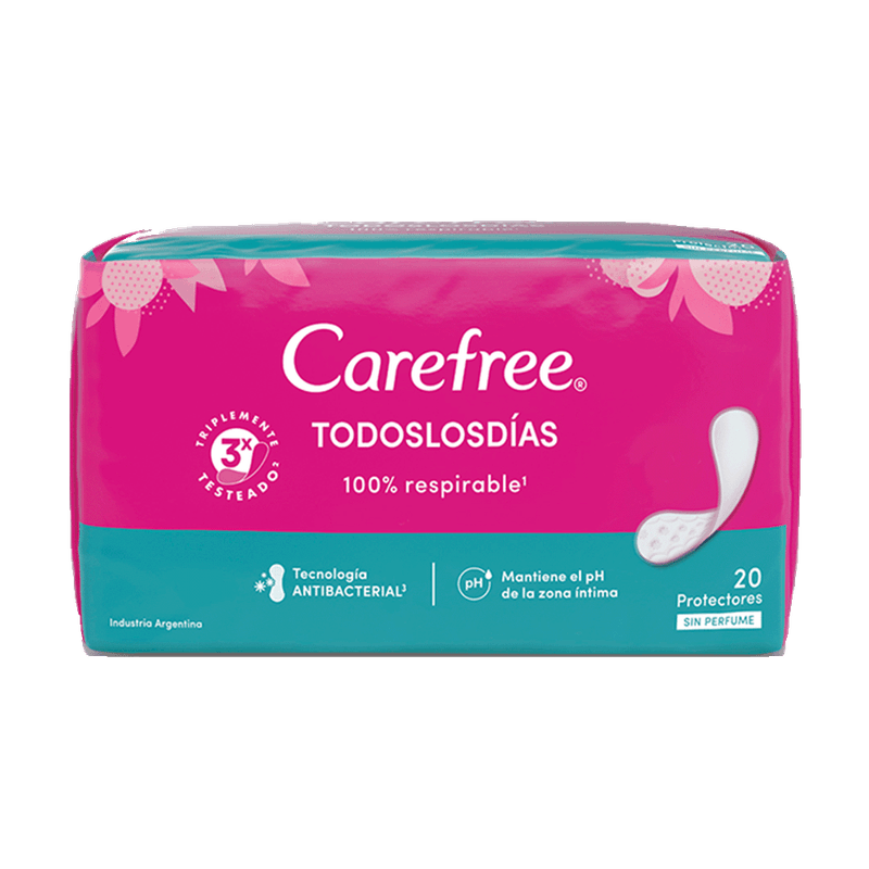Protectores Diarios CAREFREE Todos Los Dias 20u