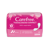 Protectores Diarios CAREFREE Todos Los Dias Compact 20u