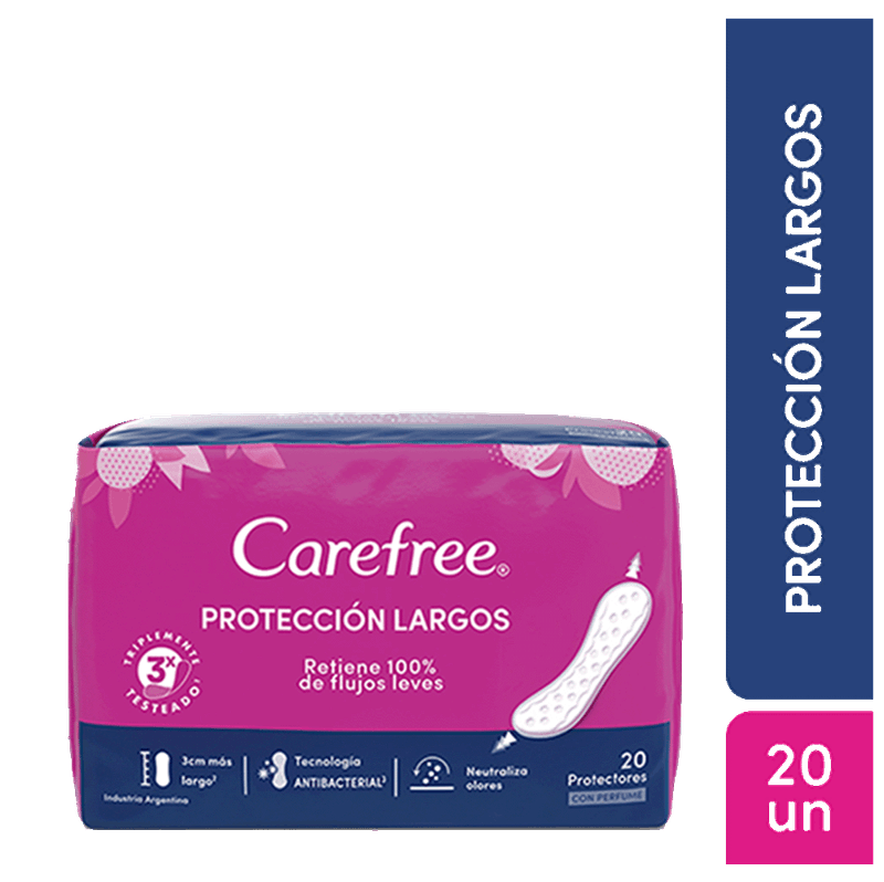 Protectores Diarios CAREFREE Protección Largos 20u