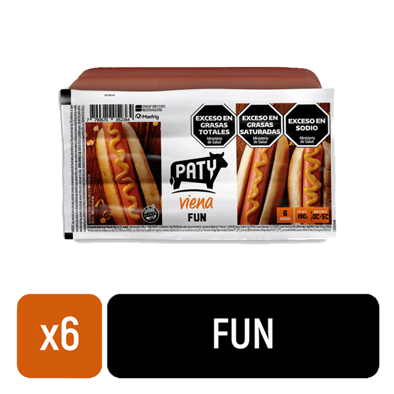 Salchichas PATYVIENA FUN 6u