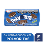 Galletitas POLVORITAS Chocolate Rellenas Vainilla 81g
