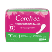 Protector Diarios CAREFREE Todos Los Dias Tanga 20u