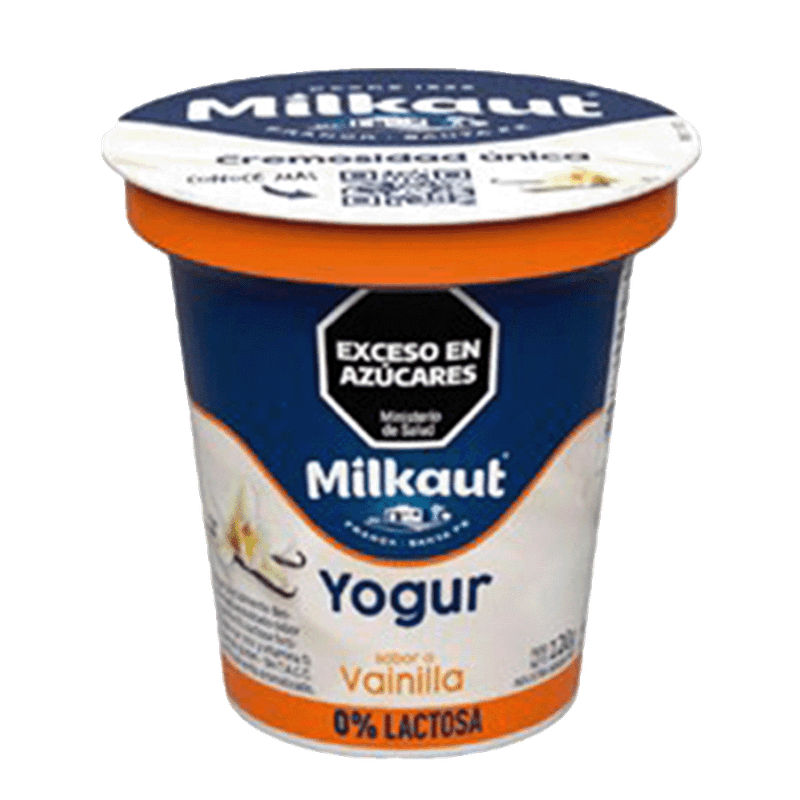 Yogur MILKAUT Vainilla 0% Lactosa Pote 120g