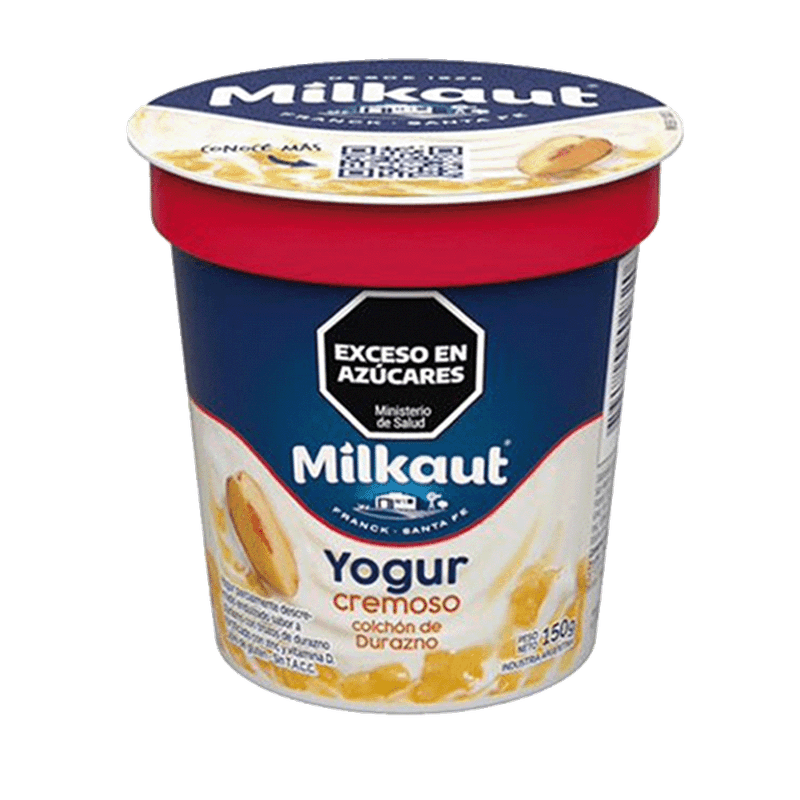 Yogur MILKAUT Colchon De Durazno Pote 150g
