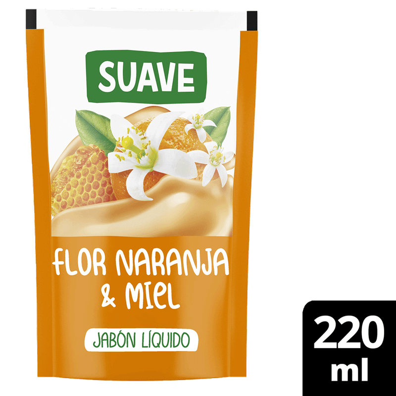 Jabon Liquido SUAVE Flor Naranja/Miel Doy Pack 220ml