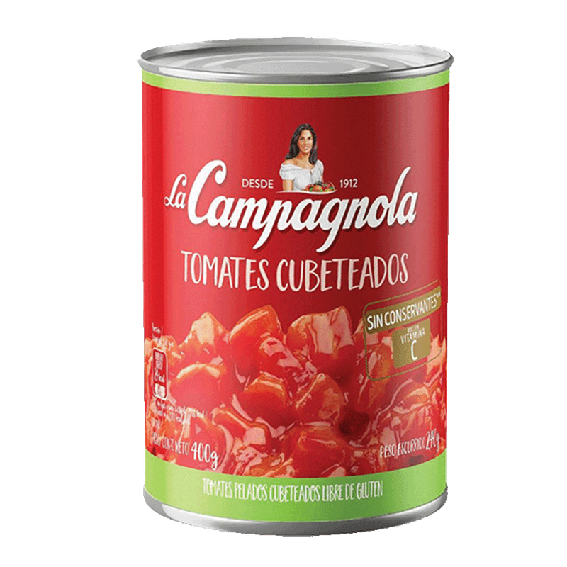Tomate Cubeteado LA CAMPAGNOLA Lata 400g