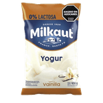 Yogur MILKAUT Descremado Vainilla 0% Lactosa Sachet 900g