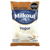 Yogur MILKAUT Descremado Vainilla 0% Lactosa Sachet 900g