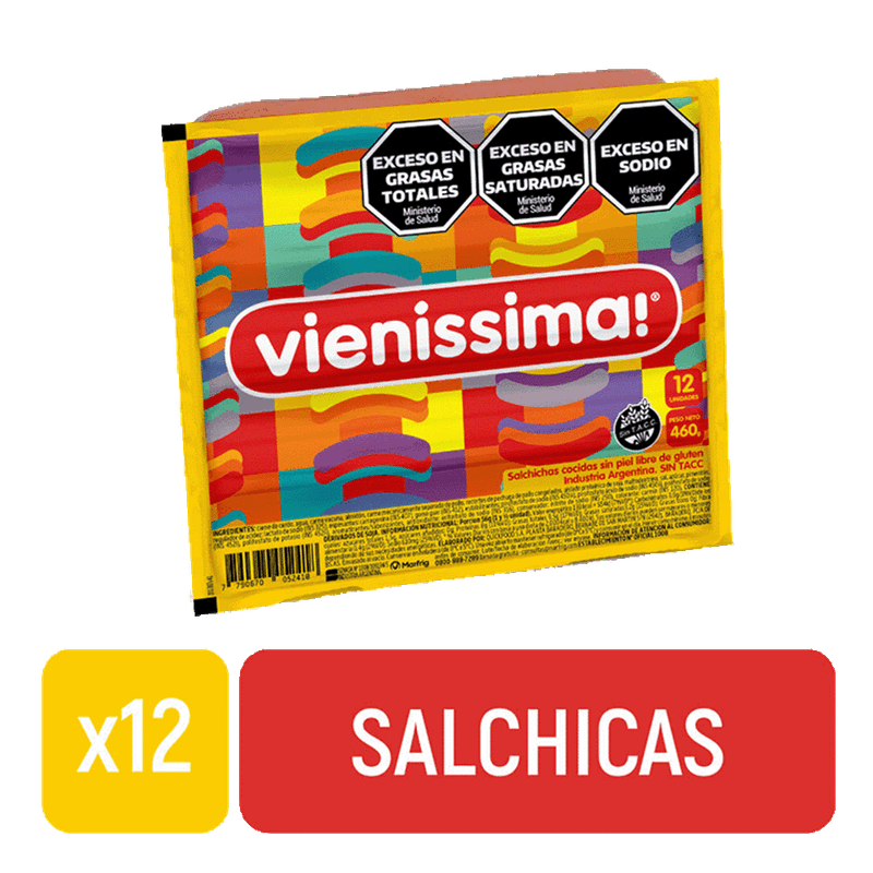 Salchichas VIENISSIMA Sin Tacc 12u