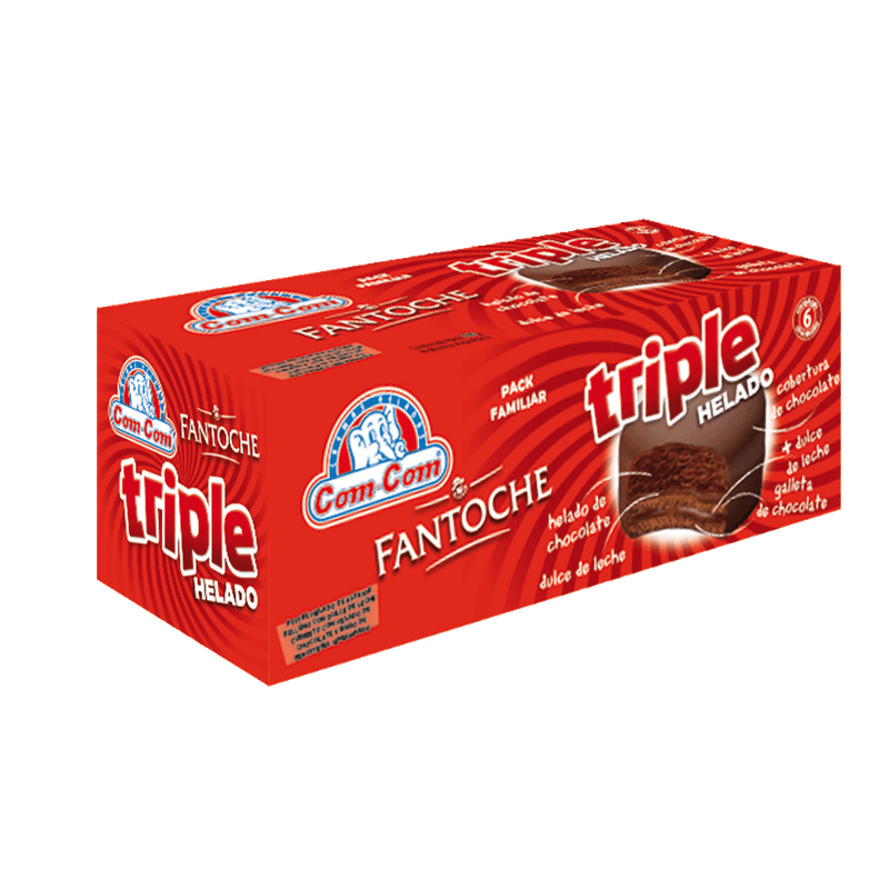 Alfajor Helado COMCOM FANTOCHE Pack Familiar 6u
