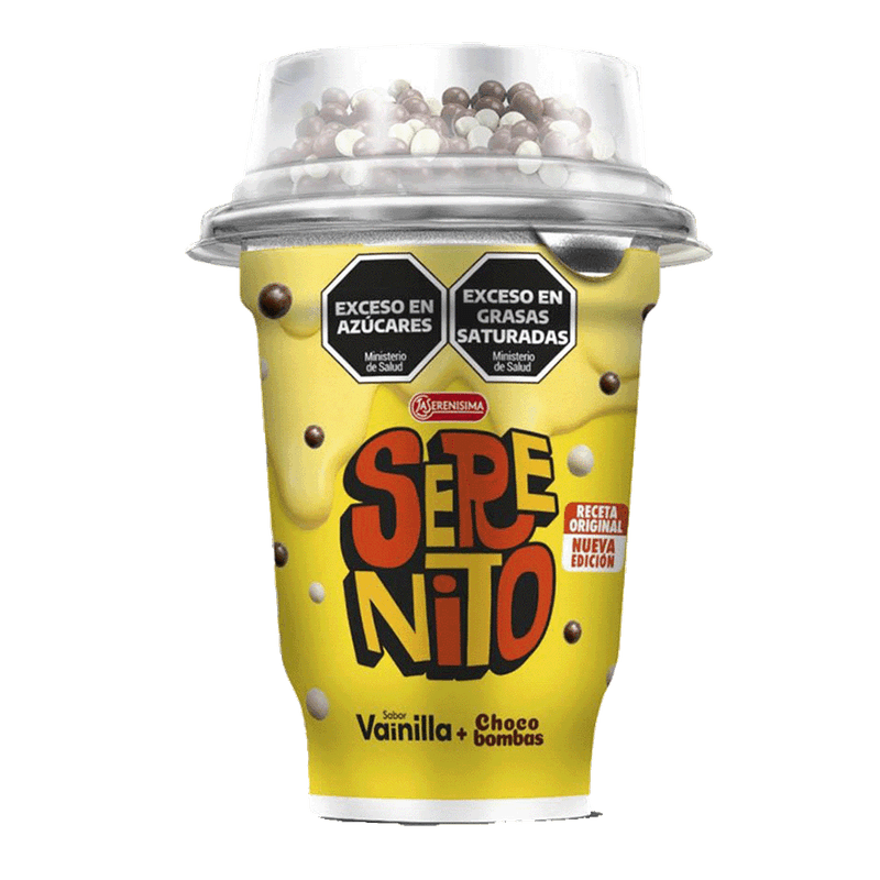 Postre SERENITO Vainilla Con Chocobombas 118g