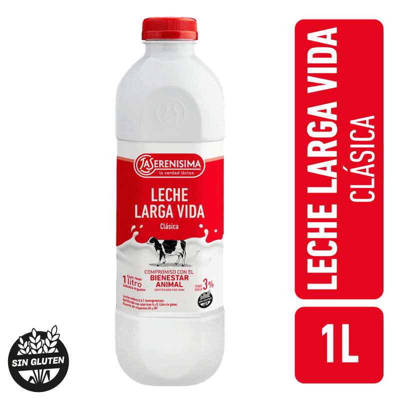 Leche LA SERENISIMA Uat 3% Pet 1l