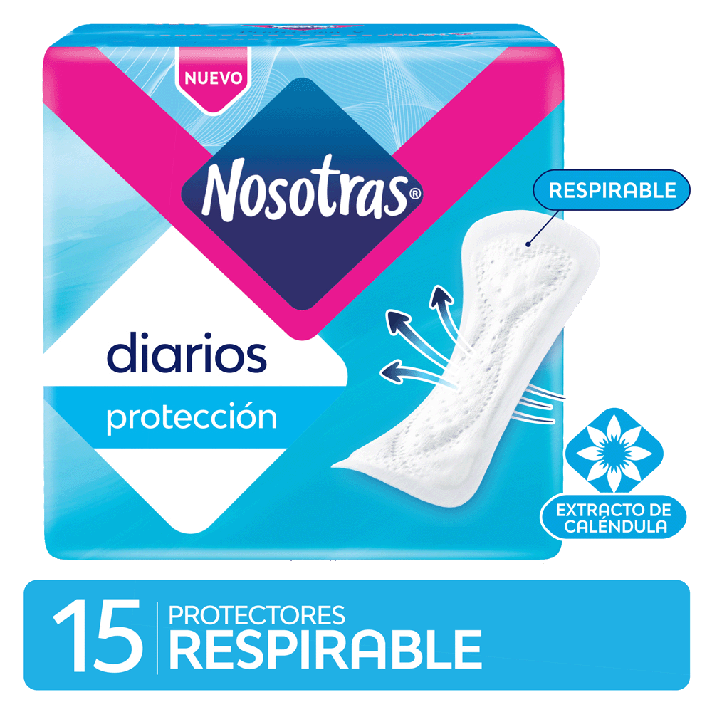 Protectores Diarios Nosotras Respirable x 15 Unid