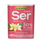 Yogur SER Batido Calcio Vainilla Pote 120g