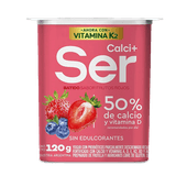 Yogur SER Batido Calcio Frutos Rojos Pote 120g