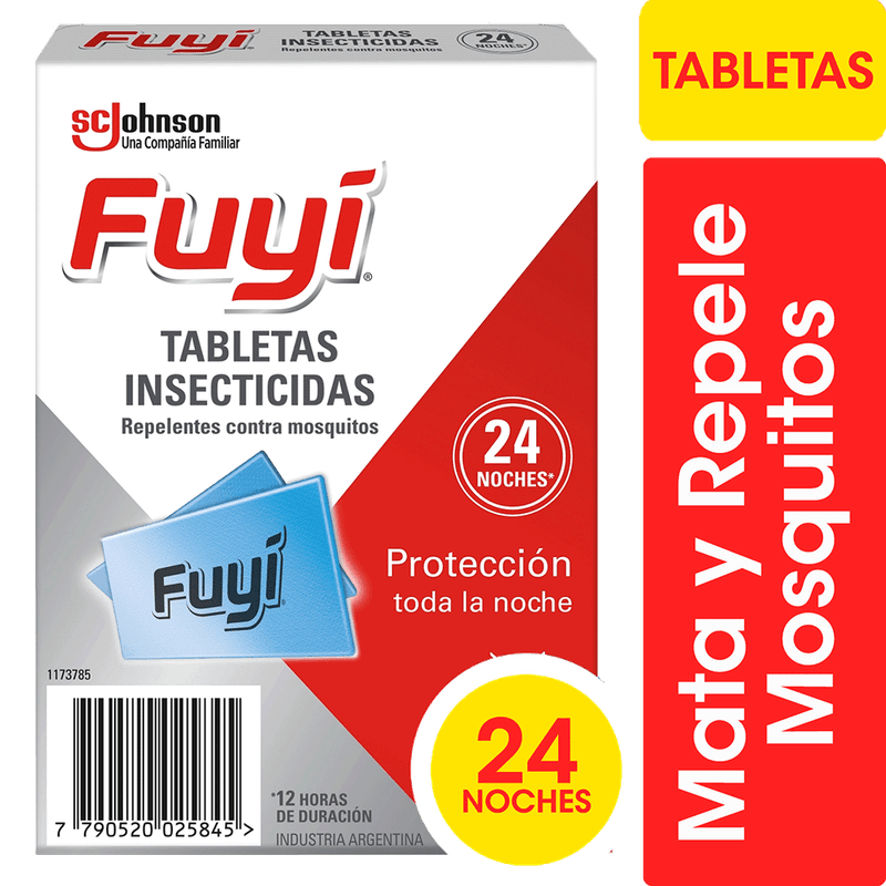 Tabletas FUYI Matamosquitos 24u
