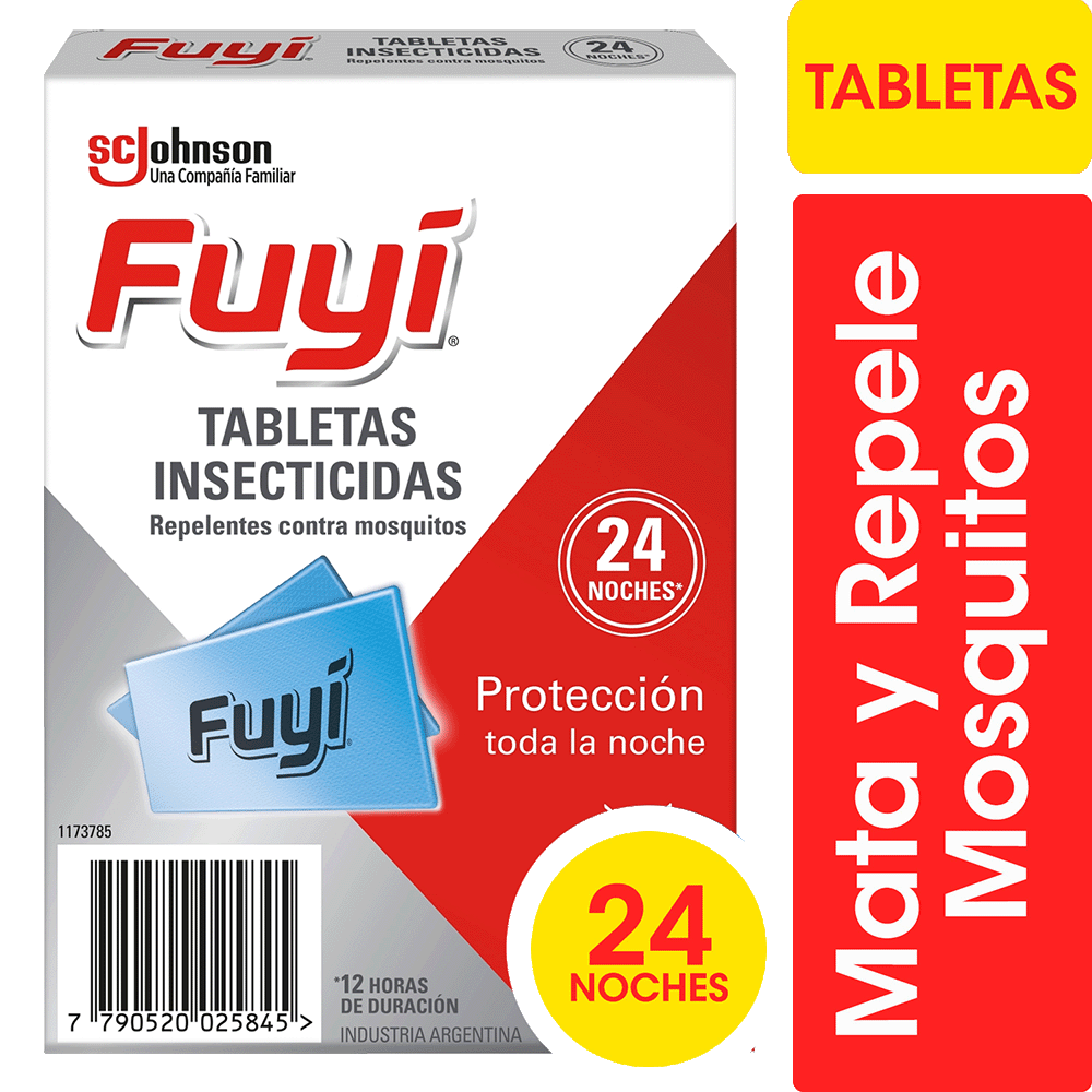 Repuesto Insecticida Tabletas contra Mosquitos 24 un Fuyi