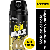 Insecticida RAID Max Sin Olor Cucarachas/Arañas Aerosol 360cc