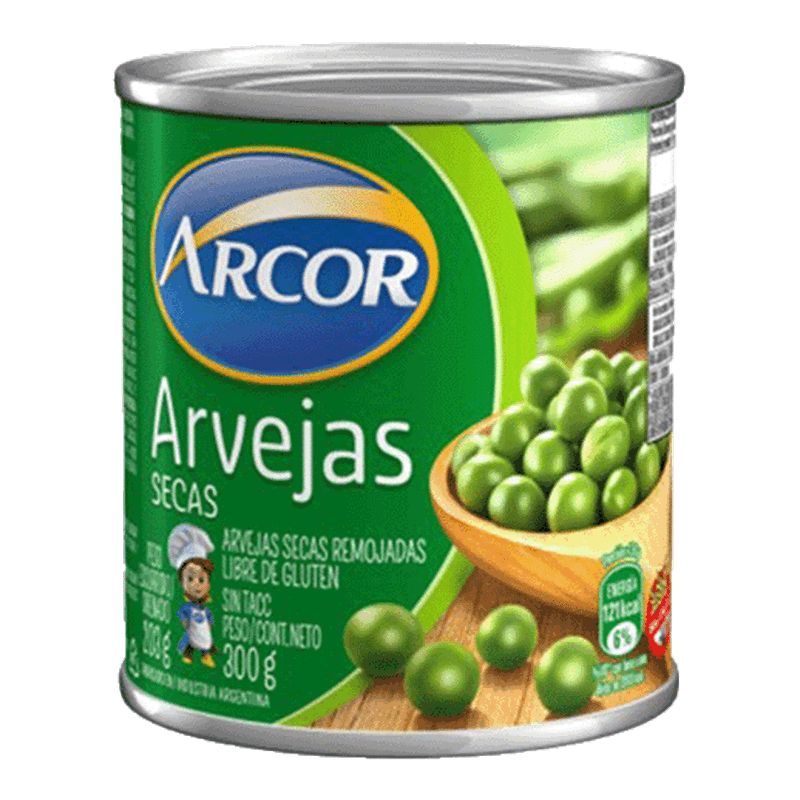 Arvejas ARCOR Secas Lata 300g