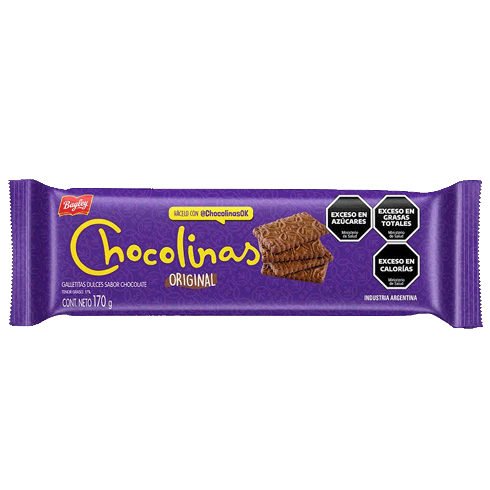 Galletitas Dulces Sabor Chocolate Chocolinas 170g