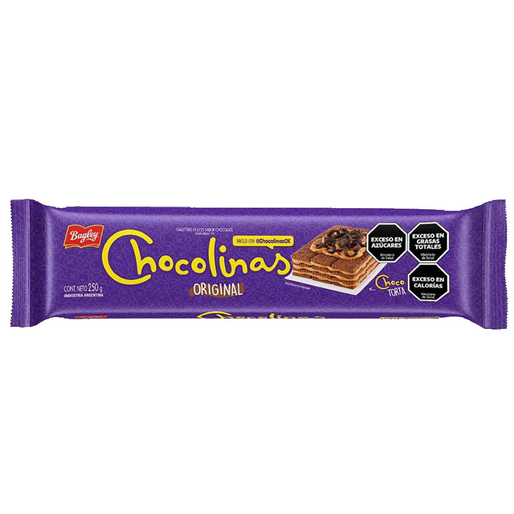 Galletitas Dulces Sabor Chocolate Chocolinas 250g