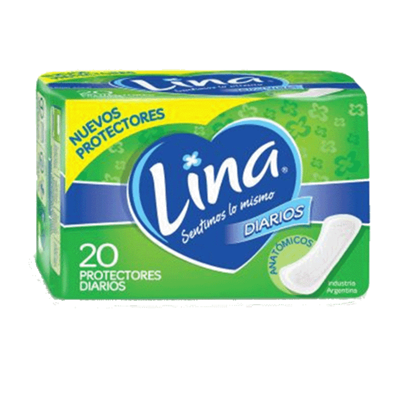 Protectores Diarios LINA Anatomicos 20u